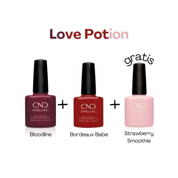 CND SHELLAC 2+1 GRATIS Bloodline , Bordeaux Babe GRATIS Strawberry Smoothie