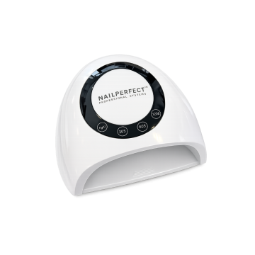 Binnenzijde van de NailPerfect Precision Cure UV/LED Lamp 54W met strategisch geplaatste dual-light LED's voor snelle en gelijkmatige uitharding van UV-gel, LED-gel, BIAB en builder gel. Professionele nagellamp met afneembare bodem voor manicure en pedicu