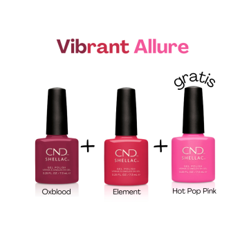 CND SHELLAC 2+1 GRATIS
Oxblood, Element en GRATIS Hot Pop Pink